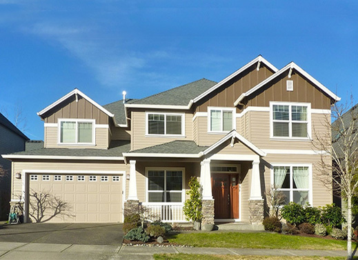 Målning av villor utomhus och inomhus, i Stockholmsområdet.